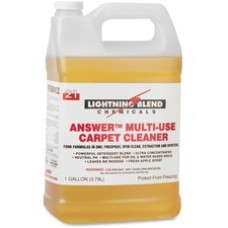 Franklin Chemical Answer Multi-Use Carpet Cleaner - Concentrate Liquid - 1 gal (128 fl oz) - Fresh Herbal Scent - 4 / Carton