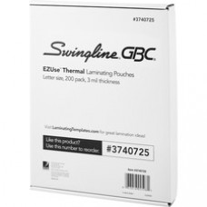 GBC EZUse Thermal Laminating Pouches - Sheet Size Supported: Letter 8.50