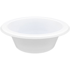 Genuine Joe Reusable Plastic Bowls - 125 / Pack - 12 fl oz Bowl - Plastic - Serving - Disposable - White - 1000 Piece(s) / Carton