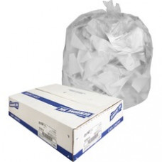 Genuine Joe Clear Trash Can Liners - Small Size - 16 gal - 24" Width x 33" Length x 0.60 mil (15 Micron) Thickness - Low Density - Clear - 500/Box