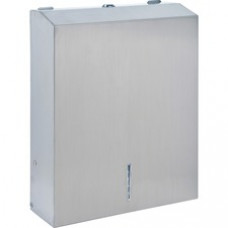 Genuine Joe C-Fold/Multi-fold Towel Dispenser Cabinet - C Fold, Multifold Dispenser - 15.5