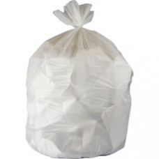 Genuine Joe 16-gallon Linear Low-Density Bags - 16 gal Capacity - 24" Width x 32" Length - 0.40 mil (10 Micron) Thickness - White - Resin - 500/Carton - Waste Disposal