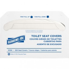 Genuine Joe Half-fold Toilet Seat Covers - Half-fold - 2500 / Carton - White