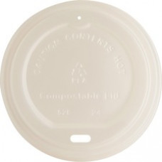 Genuine Joe Vented Hot Cup Lid - Polystyrene - 50 Lids/Pack - 1000 / Carton - White