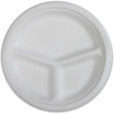 Genuine Joe 3-compartment Disposable Plates - 10