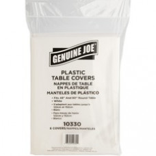 Genuine Joe Plastic Round Tablecovers - 84