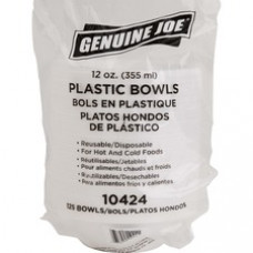 Genuine Joe Reusable Plastic Bowls - Bowl - Plastic Bowl - White - 125 Piece(s) / Pack
