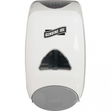 Genuine Joe Solutions 1250 ml Soap Dispenser - Manual - 1.32 quart Capacity - Soft Push - White - 6 / Carton