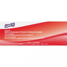 Genuine Joe Food Storage Bags - 1 quart Capacity - 1.75 mil (44 Micron) Thickness - Clear - 50/Box - 50 Per Box - Food