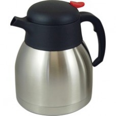 Genuine Joe Double Wall Stainless Vacuum Insulated Carafe - 1.1 quart (1 L) - Vacuum - Stainless Steel