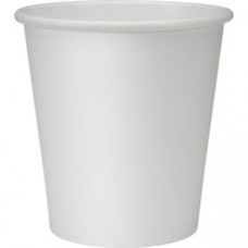 Genuine Joe Lined Disposable Hot Cups - 50 - 10 fl oz - 1000 / Carton - White - Polyurethane - Hot Drink