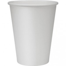 Genuine Joe Lined Disposable Hot Cups - 12 fl oz - 1000 / Carton - White - Polyurethane - Hot Drink