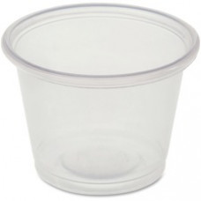 Genuine Joe Portion Cups - 1 fl oz - 2500 / Carton - Clear - Polystyrene - Beverage, Sauce