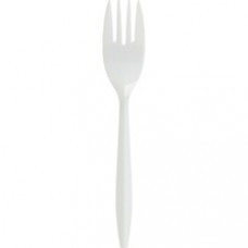 Genuine Joe Medium-weight Cutlery - 1000/Carton - Polypropylene - White