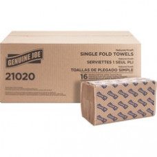 Genuine Joe Single-Fold Value Paper Towels - 1 Ply - 10.25