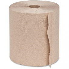 Genuine Joe Embossed Hardwound Roll Towels - 7.90" x 800 ft - Natural - Absorbent, Chlorine-free - For Restroom - 6 / Carton