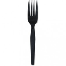 Genuine Joe Heavyweight Fork - 1 Piece(s) - 1000/Carton - 1 x Fork - Disposable - Textured - Black