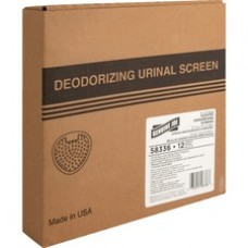 Genuine Joe Deluxe Urinal Screen - Cherry - Lasts upto 45 Day - 12 / Box - White