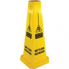 Genuine Joe Bright Four-sided Caution Safety Cone - 1 Each - 10