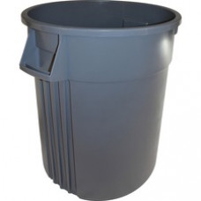 Genuine Joe Heavy-duty Trash Container - 32 gal Capacity - Plastic - Gray