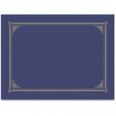 Geographics Award Certificate Gold Design Covers - A4, Letter - 8 19/64" x 11 45/64", 8 1/2" x 11", 8" x 10" Sheet Size - Metallic Blue - Recycled - 6 / Pack