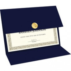 Geographics Double-fold Certificate Holder - Navy - Recycled - 5 / Pack