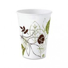 Dixie Pathways Design Polylined Hot Cups - 8 fl oz - 1000 / Carton - White - Paper - Hot Drink