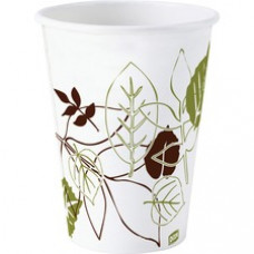 Dixie Pathways Design Hot Cups - 8 fl oz - 500 / Carton - White - Paper - Hot Drink