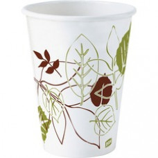 Dixie Pathways Design Hot Cups - 12 fl oz - 500 / Carton - White - Paper - Hot Drink
