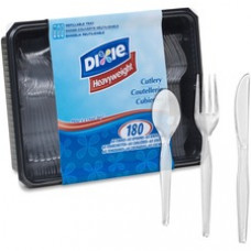 Dixie Crystal Design 60-Piece Cutlery Keeper - 180 Piece(s) - 180/Box - Polystyrene