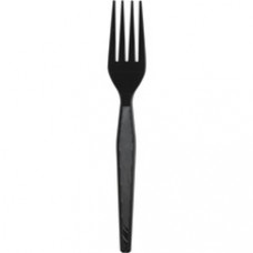 Dixie Bulk Heavyweight Black Plastic Cutlery - 1000/Carton - Plastic - Black