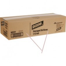 Dixie 5-1/2" Stir Straws - 5.50" Length - Plastic - 1000 / Box - White