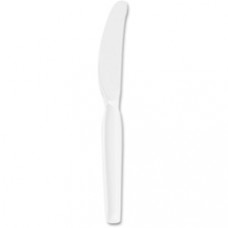 Dixie Heavyweight Plastic Cutlery - 100/Box - 100 x Knife - Polystyrene - White