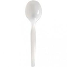 Dixie Medium Weight Plastic Cutlery - 100/Box - Plastic - White