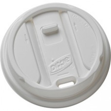 Dixie Smart Top Reclosable Hot Cup Lids - Round - Plastic - 100 / Pack - White