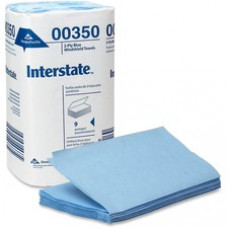 Interstate Interstate 2-Ply Blue Windshield Towels - 2 Ply - 9.50