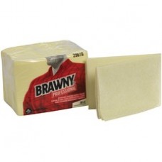 Brawny Industrial Dusting Cloths - Wipe - 17" Width x 24" Length - 50 / Packet - 50 / Pack - Yellow