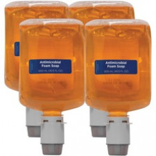 Pacific Blue Ultra Antimicrobial BZK Foam Soap Manual Dispenser Refills - Pacific Citrus Scent - 40.6 fl oz (1200 mL) - Squeeze Bottle Dispenser - Bacteria Remover, Kill Germs - Hand - Orange - Bio-based, Dye-free - 4 / Carton