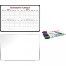 Ghent Dry Erase/Bulletin Board Kit - White, Assorted - 1 Each