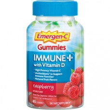 Emergen-C Immune+ Raspberry Gummies - For Immune Support - Raspberry - 1 Each - 45 Per Bottle