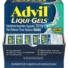 Advil Liqui-Gels - For Pain, Headache, Backache, Menstrual Cramp, Joint Pain, Fever - 1 / Each - 2 Per Packet