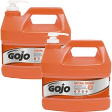 Gojo® NATURAL* ORANGE Pumice Hand Cleaner - Orange Citrus Scent - 1 gal (3.8 L) - Pump Bottle Dispenser - Soil Remover, Dirt Remover, Grease Remover, Oil Remover - Hand - Fast Acting, Heavy Duty - 2 / Carton