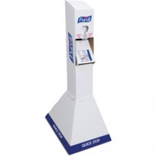 PURELL® NXT Dispenser Quick Floor Stand Kit - Manual - 1.06 quart Capacity - Recyclable, Sturdy - White - 1 / Carton