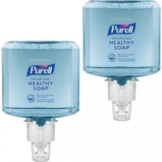 PURELL® ES4 Refill HEALTHY SOAP Foam - Citrus Scent - 40.6 fl oz (1200 mL) - Dirt Remover, Kill Germs - Skin - Blue - Bio-based, Preservative-free, Paraben-free, Phthalate-free, Dye-free, Antibacterial-free, Quick Rinse - 2 / Carton