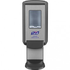PURELL® CS4 Hand Sanitizer Dispenser - Manual - 1.27 quart Capacity - Site Window, Refillable, Sanitary-sealed, Recyclable, Locking Mechanism, Durable, Wall Mountable - Graphite - 1Each