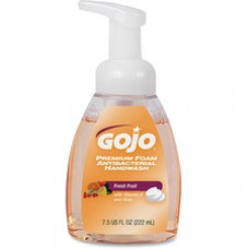 Gojo® Premium Foam Antibacterial Handwash - Fresh Fruit Scent - 7.5 fl oz (221.8 mL) - Pump Bottle Dispenser - Hand - Orange - Antimicrobial, Rich Lather - 1 Each