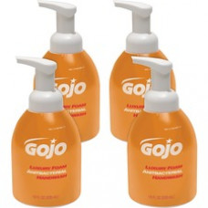 Gojo® Luxury Foam Antibacterial Handwash - Orange Blossom Scent - 18.1 fl oz (535 mL) - Pump Bottle Dispenser - Kill Germs - Hand - Amber - Anti-bacterial, Triclosan-free - 4 / Carton