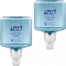 PURELL® ES6 Naturally Clean Fragrance Free Foam Soap - Light Fresh Scent - 40.6 fl oz (1200 mL) - Dirt Remover, Kill Germs - Skin - Blue - Fragrance-free, Preservative-free, Paraben-free, Phthalate-free, Dye-free, Bio-based, Quick Rinse - 2 / Car