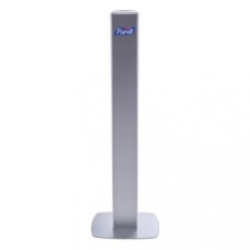 PURELL® Messenger ES8 Silver Panel Floor Stand with Dispenser - Floor - Silver