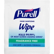 PURELL® Sanitizing Hand Wipe Towelettes - White - Individually Wrapped - For Hand, Healthcare, Food Service, Hospitality, Travelling - 1000 / Carton